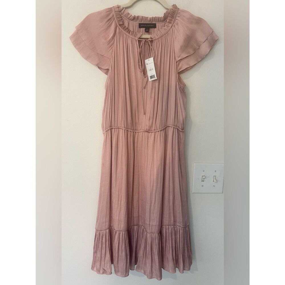 Banana Republic Rose Flutter Sleeve Dress 4 (NEW)
